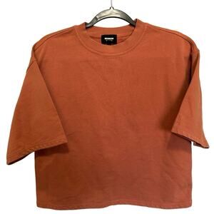 Monrow Terracotta Cropped Tee Size Small